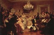 franz von schober a in  a viennese salon china oil painting reproduction